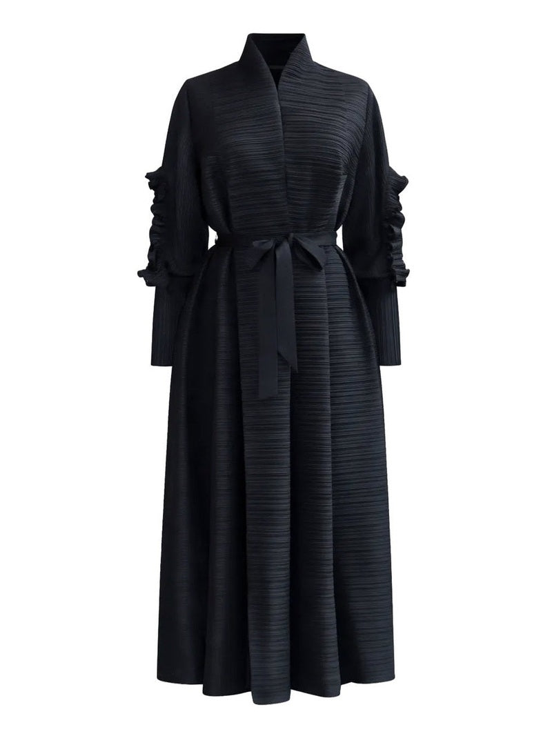 Tisha Pleated Dress – Black