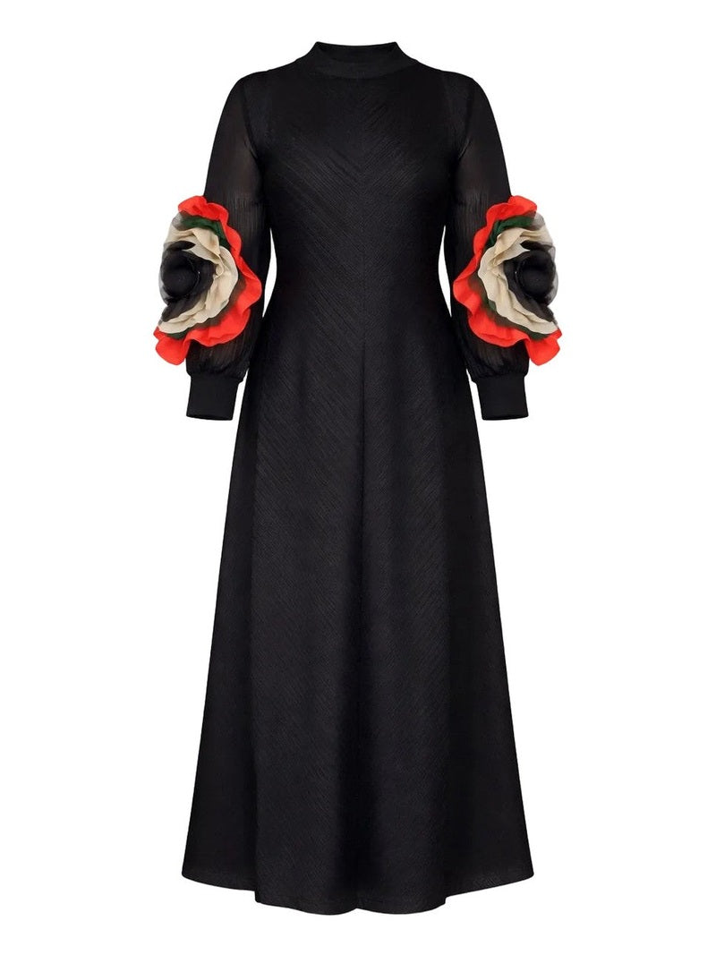 cece black dress Cece Pleated Dress Black-Rose