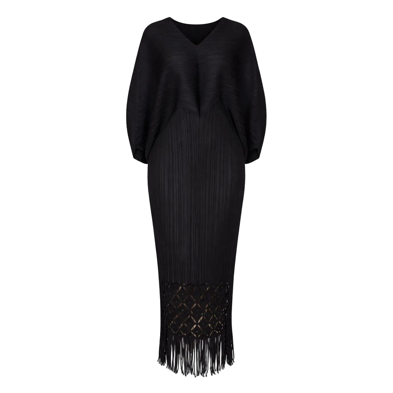 Lola Pleated Bat Sleeve Dress
