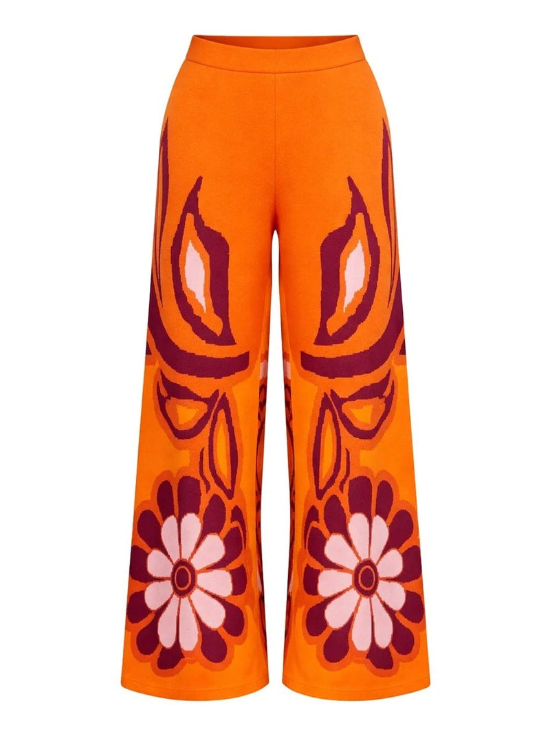 Viola Knit Pants – Multicolor Wide-Leg Knit Pants