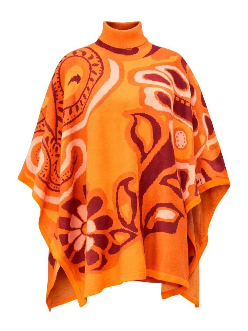 Viola Knit Poncho – Multicolor Knit Poncho Top