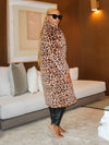 Faux Fur Long Coat (Leopard)