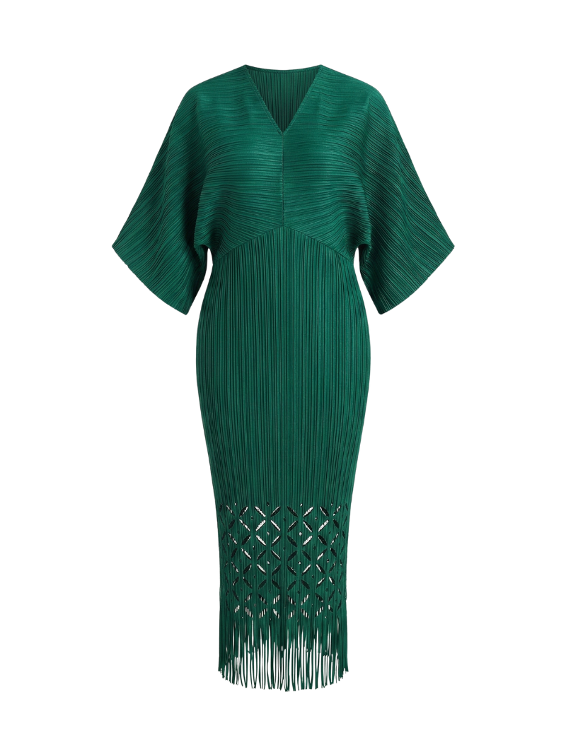 Printed Batwing Sleeve Dress