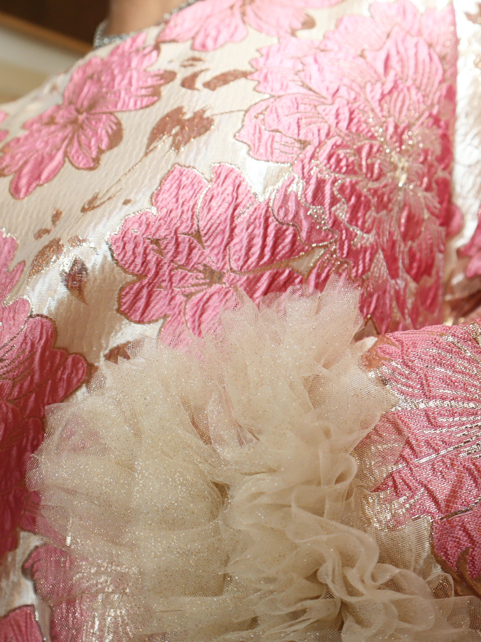 Reign Floral Dress (Blush)