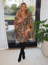 Rena Leopard Stripe Poncho