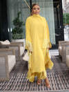 Queen Rania High-Neck Dress (Yellow)