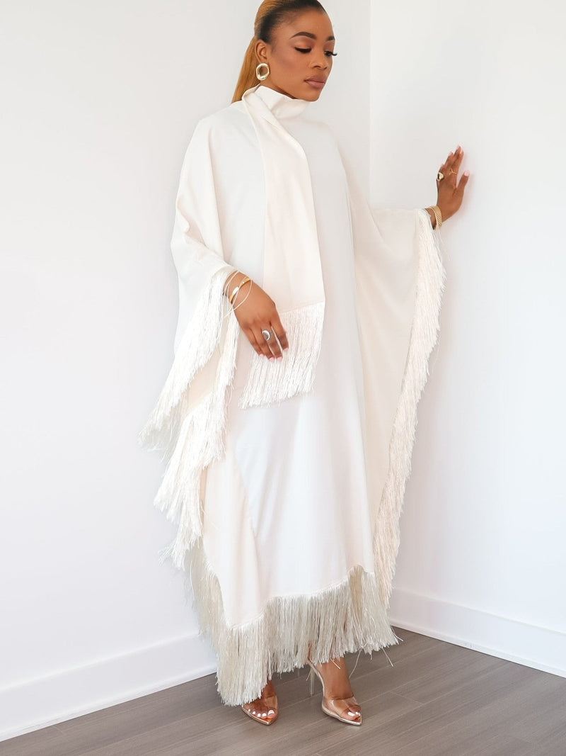 Queen Rania High-Neck Dress