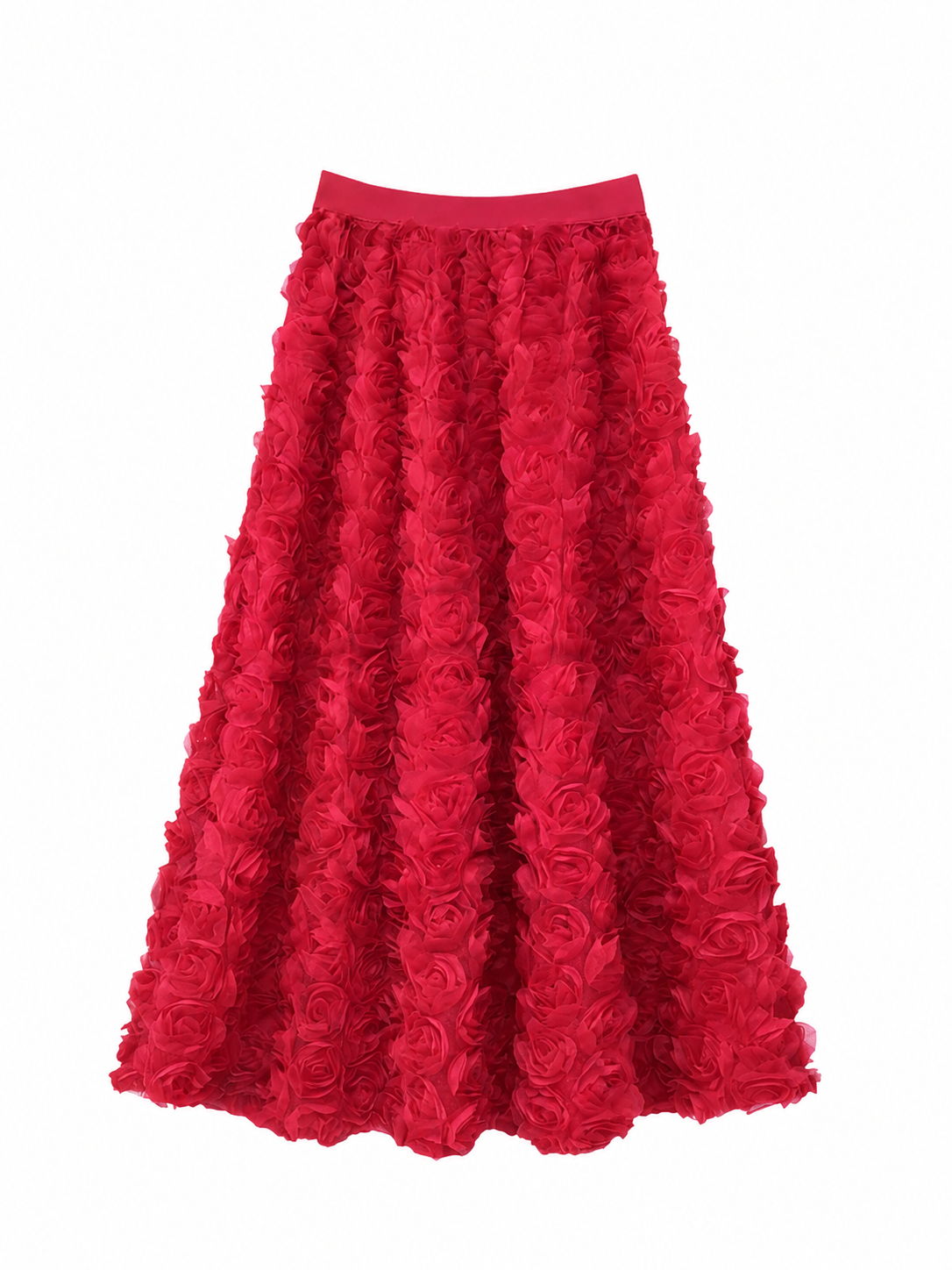 Eugene Floral Midi Skirt (Red)