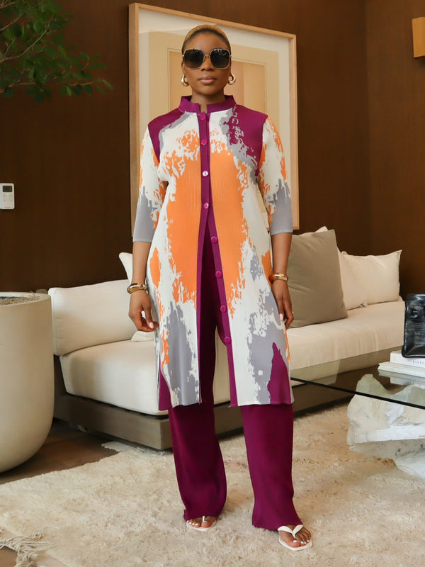 Valencia Pant Set (Plum)