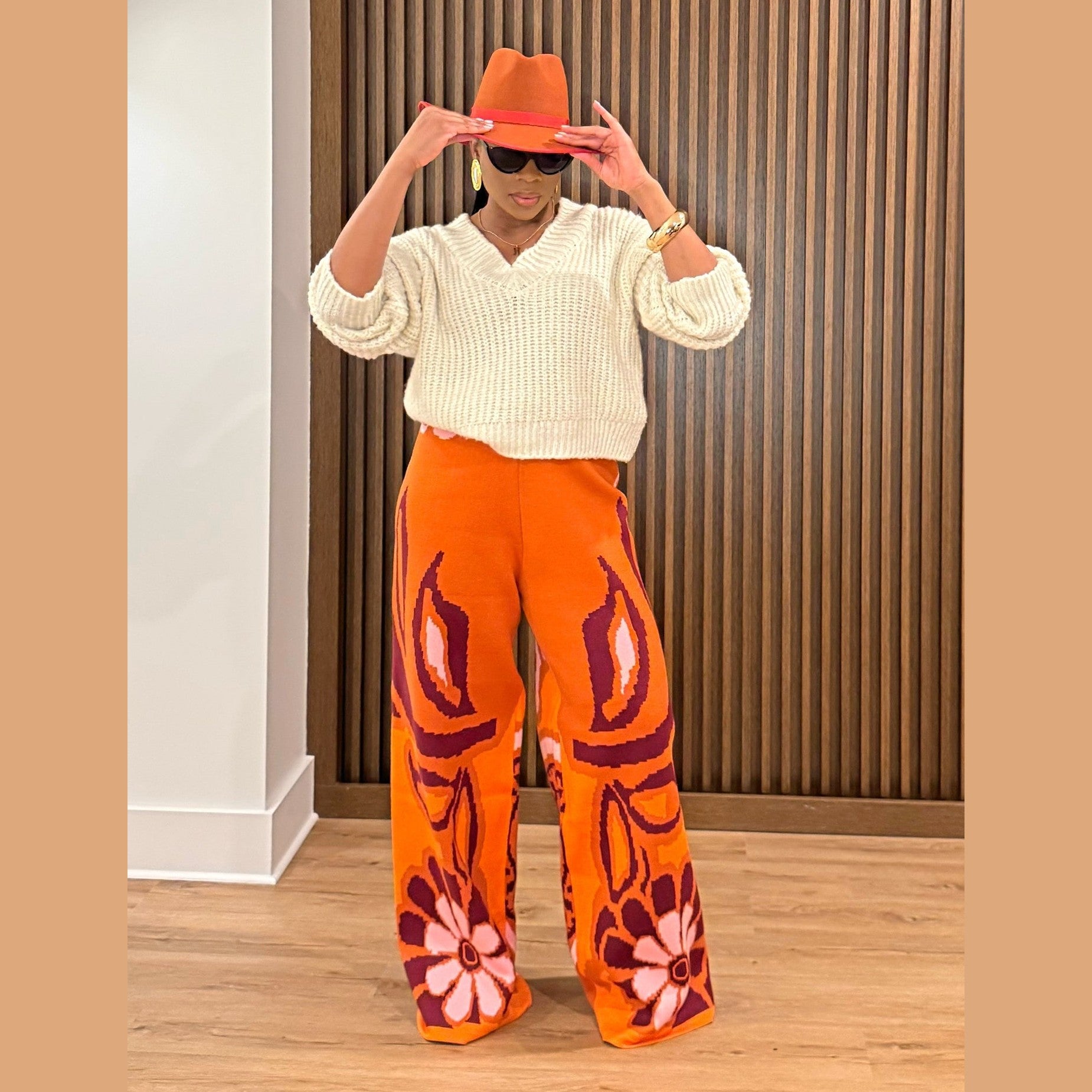 Viola Knit Pants – Multicolor Wide-Leg Knit Pants