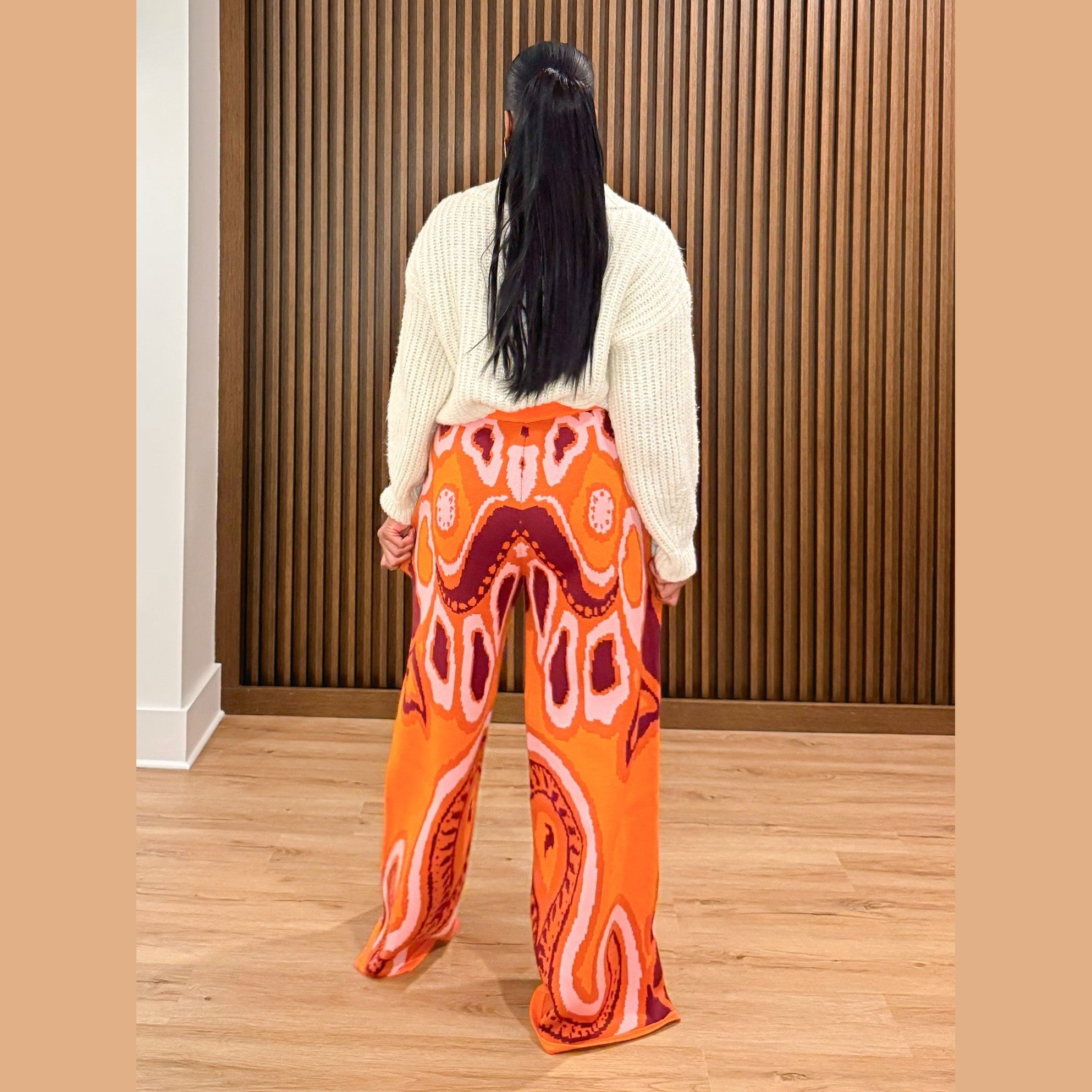 Viola Knit Pants – Multicolor Wide-Leg Knit Pants