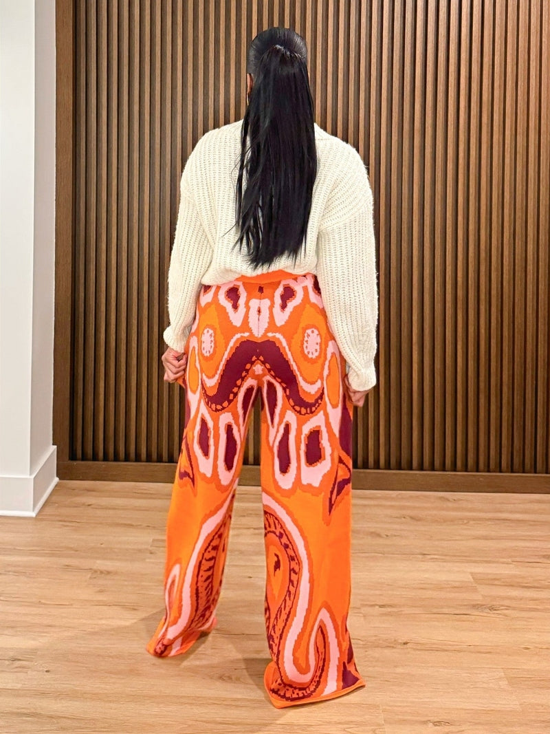 Viola Knit Pants – Multicolor Wide-Leg Knit Pants
