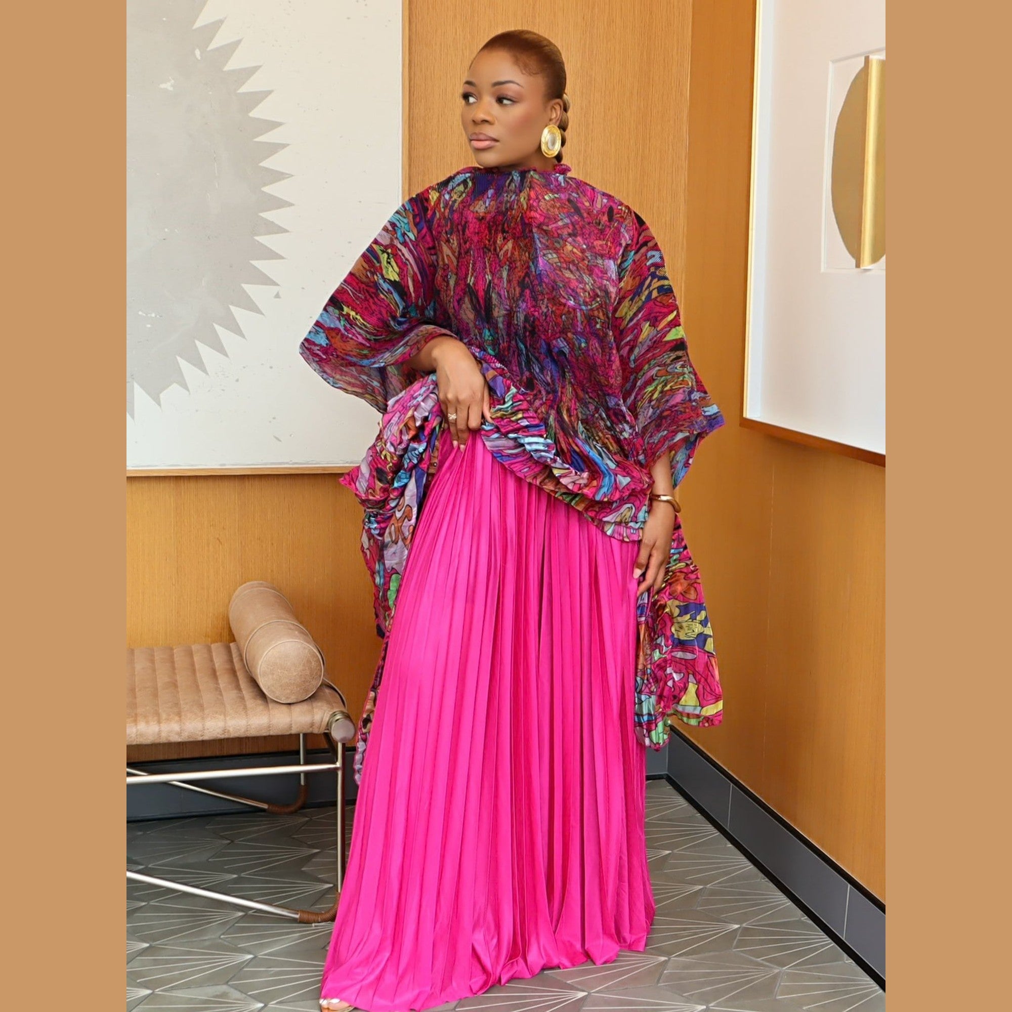 Frida Pant Set (Burgundy) (SAMPLE)