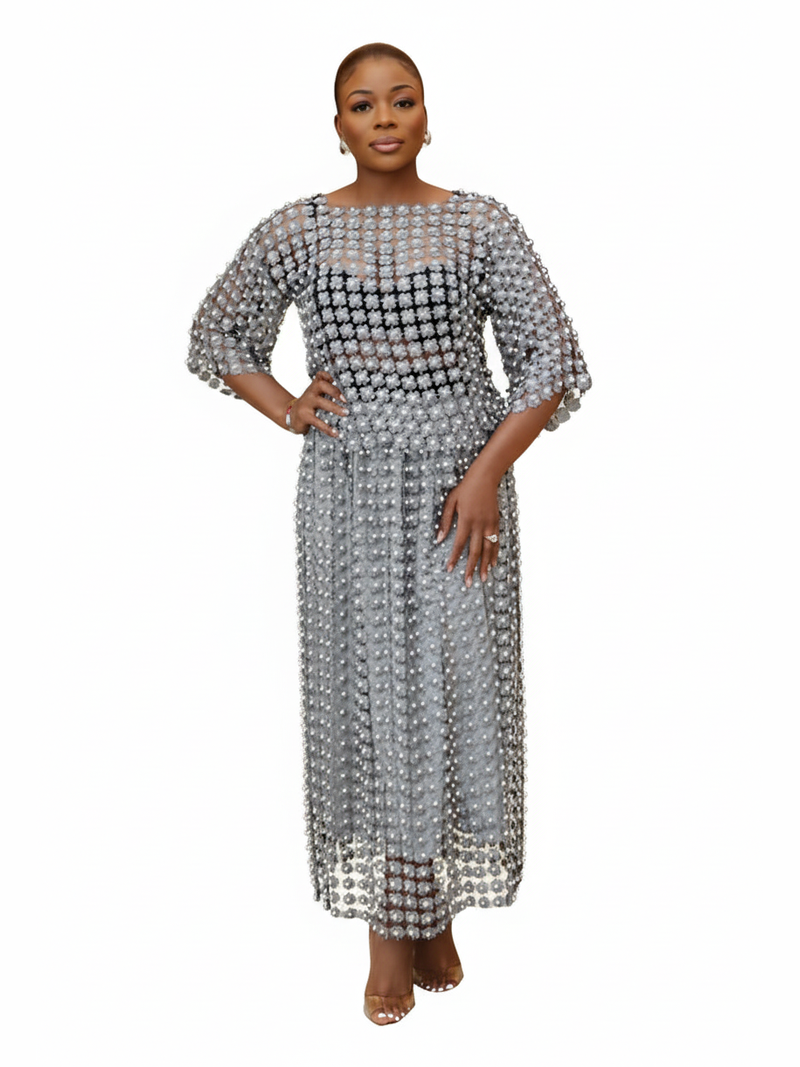 Sade Skirt Set Grey - White Background