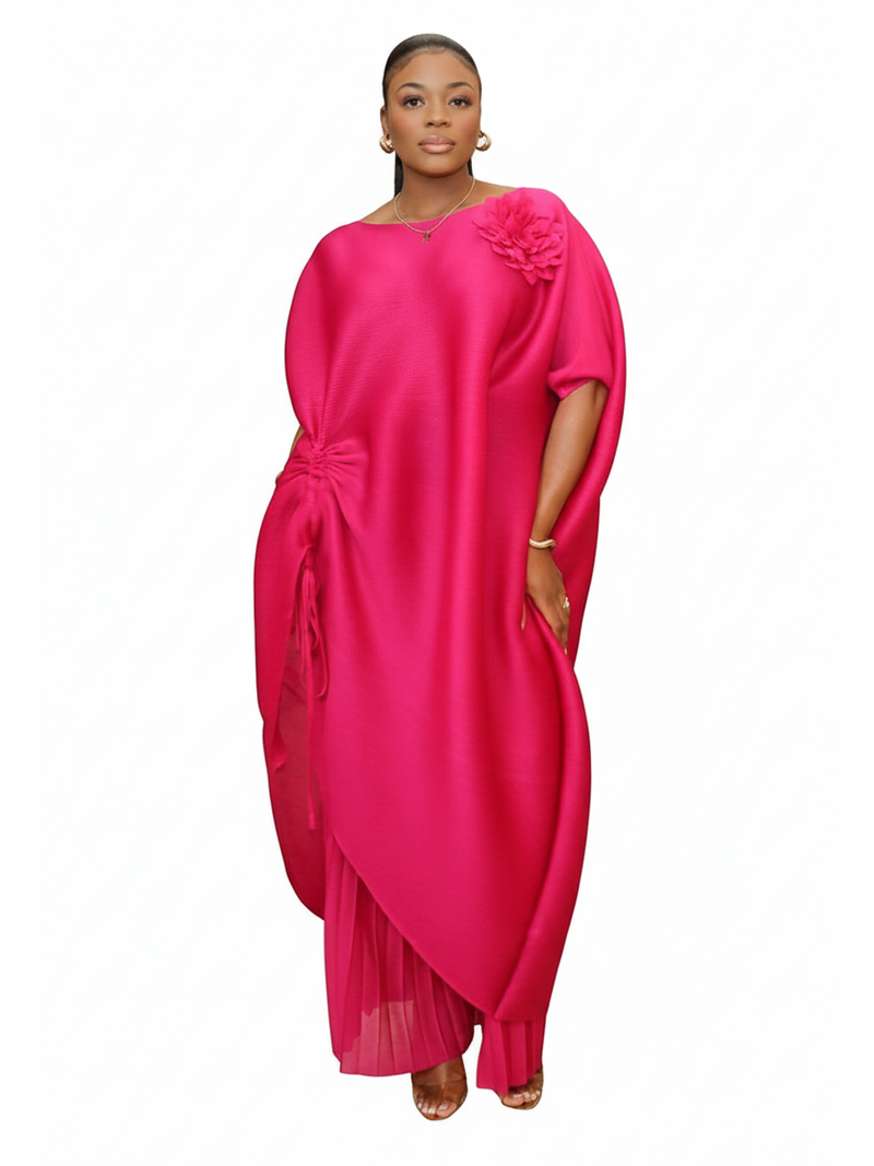 Sheila Two-Piece Pant Set Pink - White Background