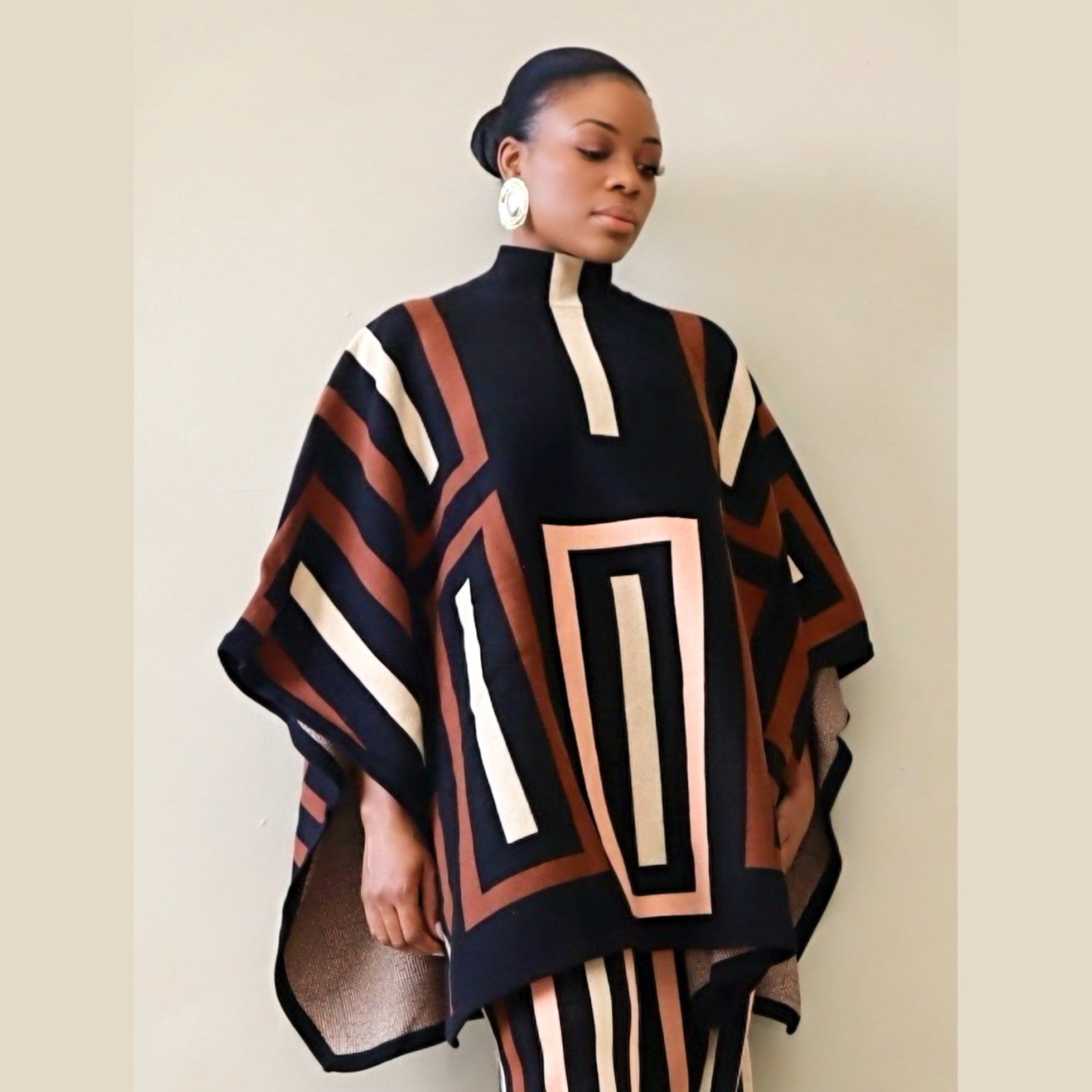 Viola Knit Poncho – Multicolor Knit Poncho