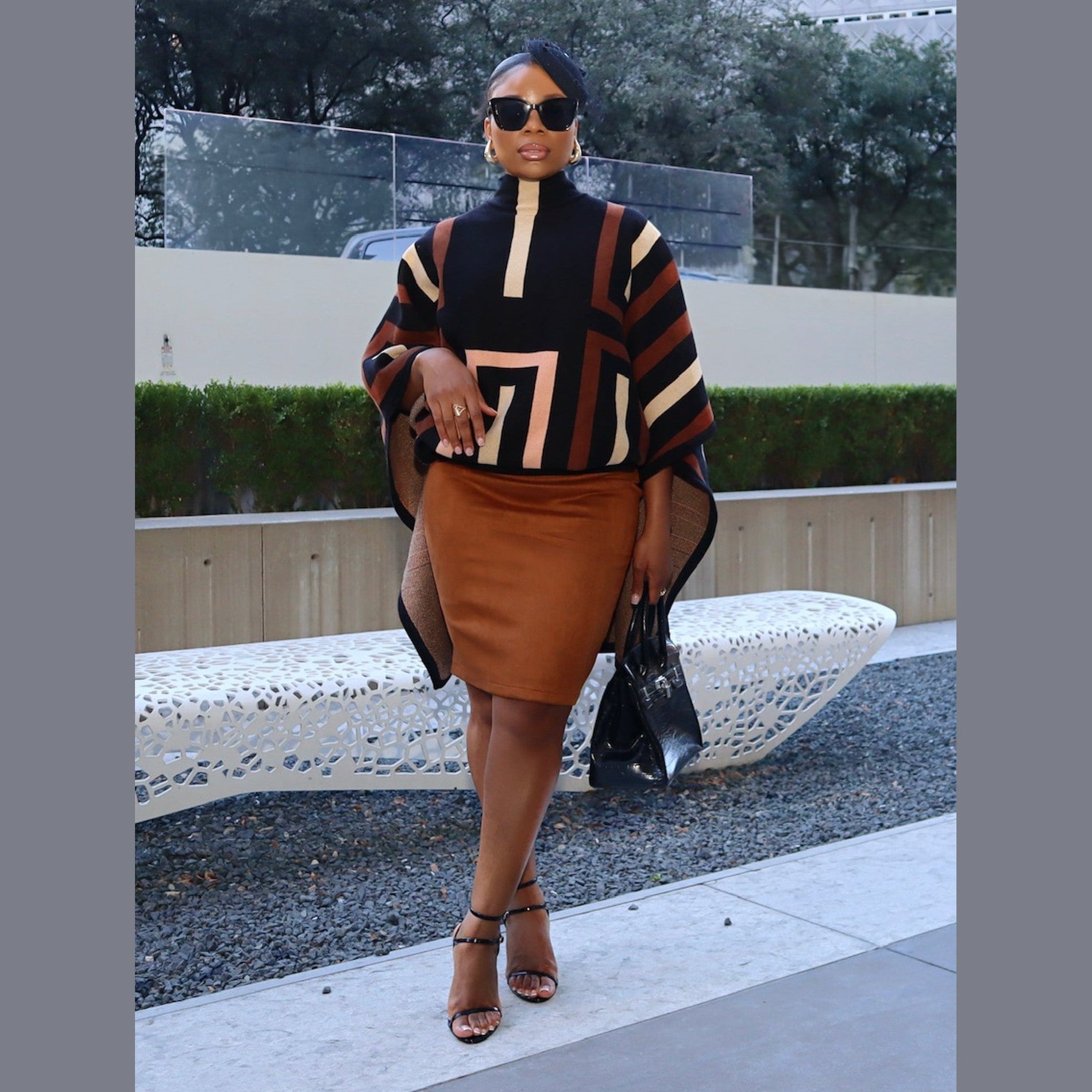 Viola Knit Poncho – Multicolor Knit Poncho