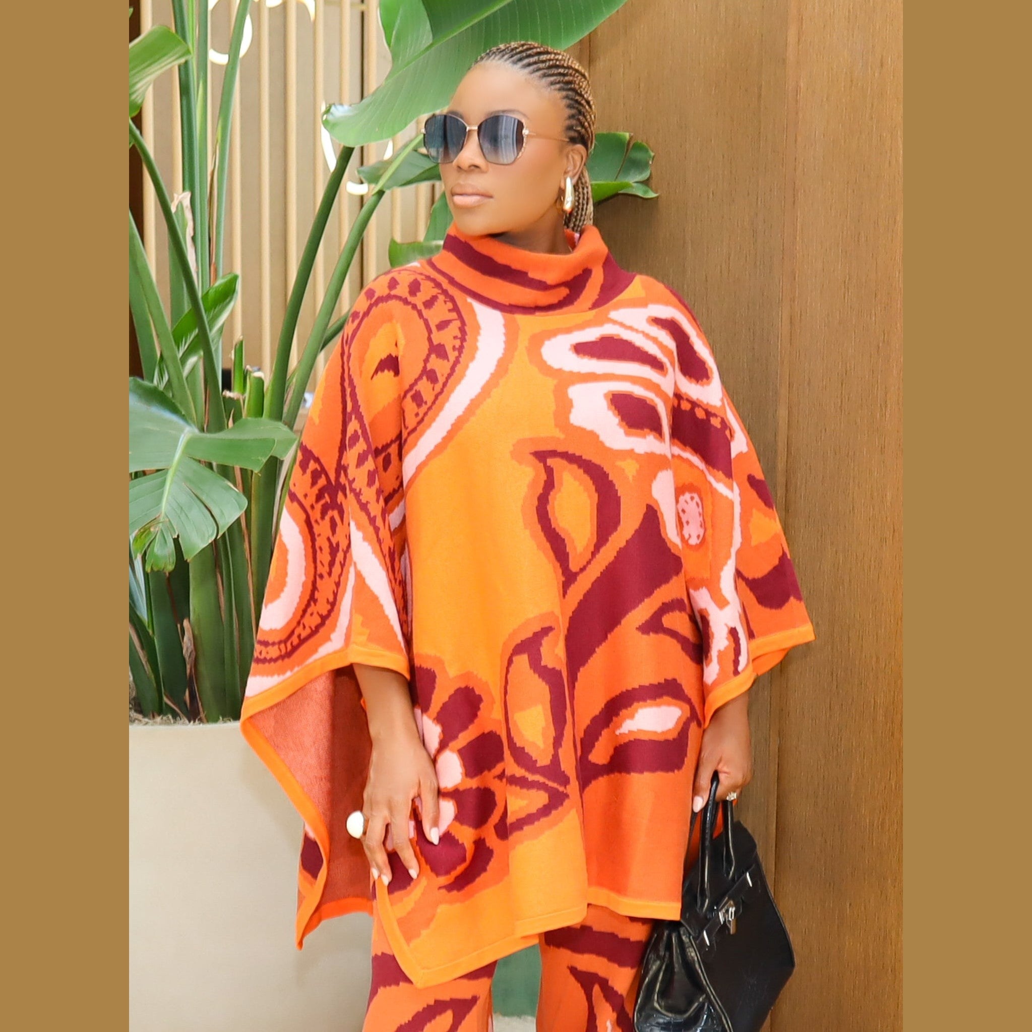 Viola Knit Poncho – Multicolor Knit Poncho Top