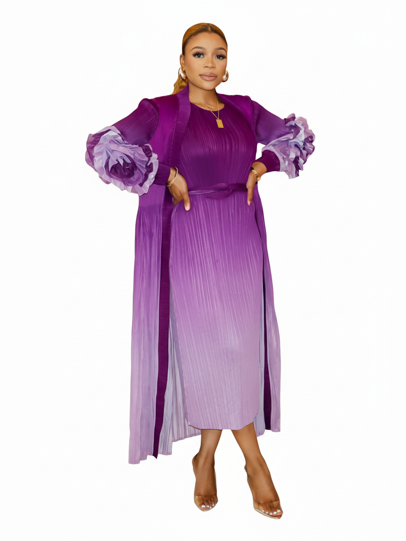 Yolanda Dress Set Purple - White Background