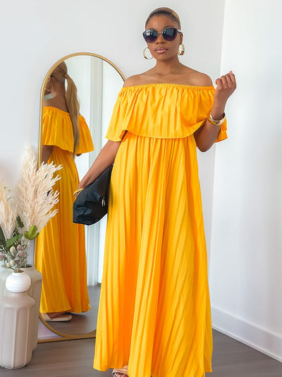Rahila Maxi Dress (Yellow) - Ninth and Maple