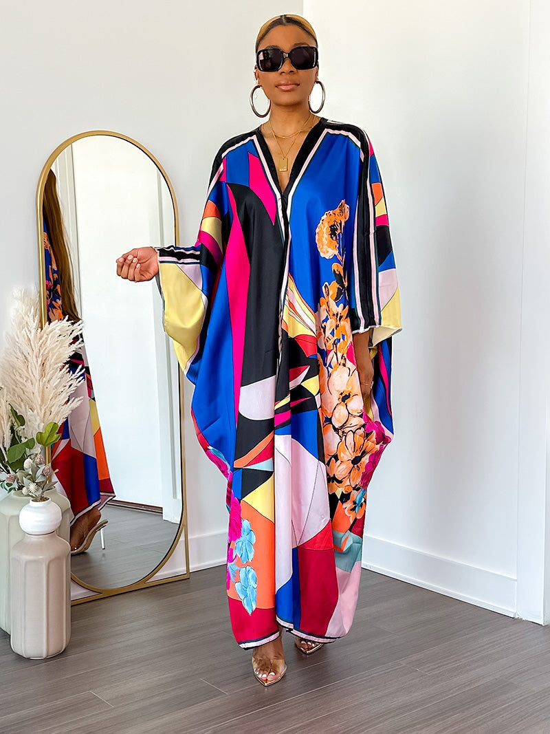 Ocean Bliss Kimono Dress (Blue) - Ninth and Maple Kimono